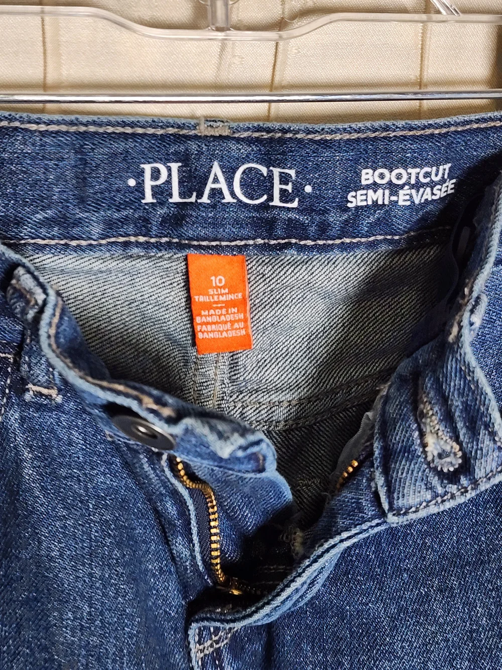 The Children's Place Boy's Classic Straight-Leg Jeans, Slim- Dark Blue- 10